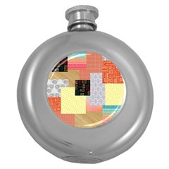 Tribal Mosaic Print Round Hip Flask (5 Oz) by designsbymallika