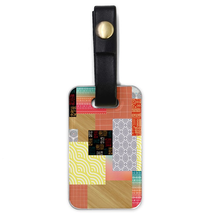 Tribal Mosaic Print Luggage Tag (one side)