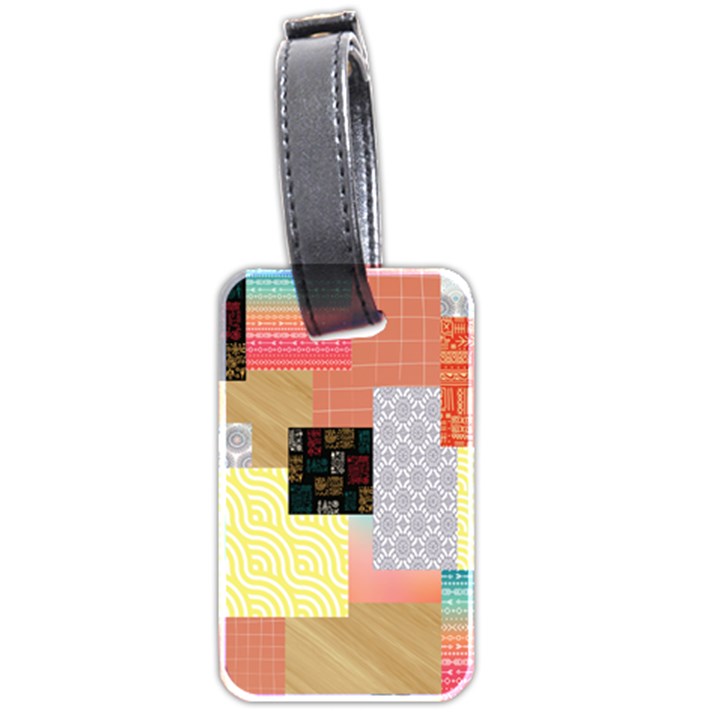 Tribal Mosaic Print Luggage Tag (two sides)