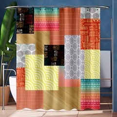 Tribal Mosaic Print Shower Curtain 60  X 72  (medium)  by designsbymallika