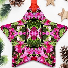 Magenta Repeats Ornament (star) by kaleidomarblingart