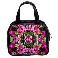 Magenta Repeats Classic Handbag (two Sides) by kaleidomarblingart