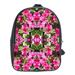 Magenta Repeats School Bag (large) by kaleidomarblingart