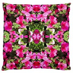 Magenta Repeats Large Cushion Case (one Side) by kaleidomarblingart