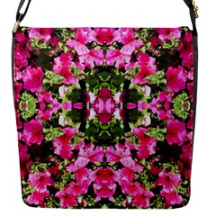 Magenta Repeats Flap Closure Messenger Bag (s)