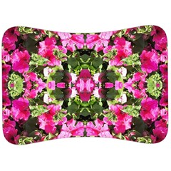 Magenta Repeats Velour Seat Head Rest Cushion by kaleidomarblingart