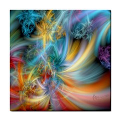 Colorful Thoughts Tile Coaster by WolfepawFractals