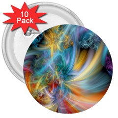 Colorful Thoughts 3  Button (10 Pack) by WolfepawFractals