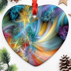 Colorful Thoughts Heart Ornament (two Sides)