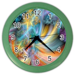 Colorful Thoughts Color Wall Clock by WolfepawFractals