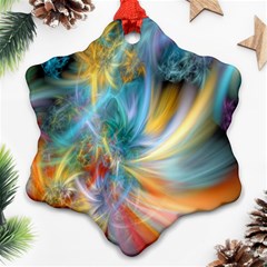 Colorful Thoughts Snowflake Ornament (two Sides) by WolfepawFractals