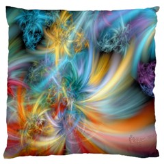 Colorful Thoughts Standard Flano Cushion Case (two Sides) by WolfepawFractals