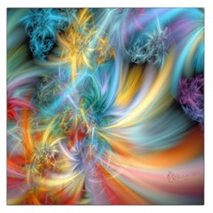 Colorful Thoughts Large Satin Scarf (square) by WolfepawFractals