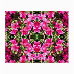 Magenta Flowers Small Glasses Cloth by kaleidomarblingart