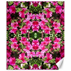 Magenta Flowers Canvas 20  X 24  by kaleidomarblingart