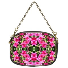 Magenta Flowers Chain Purse (two Sides) by kaleidomarblingart