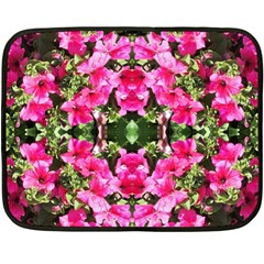 Magenta Flowers Fleece Blanket (mini) by kaleidomarblingart