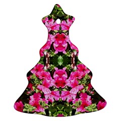 Magenta Flowers Ornament (christmas Tree)  by kaleidomarblingart