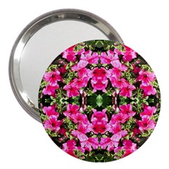 Magenta Flowers 3  Handbag Mirrors by kaleidomarblingart