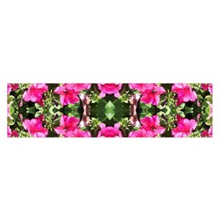 Magenta Flowers Satin Scarf (oblong) by kaleidomarblingart