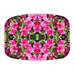 Magenta Flowers Mini Square Pill Box by kaleidomarblingart