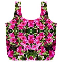 Magenta Flowers Full Print Recycle Bag (xxl) by kaleidomarblingart