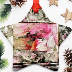 Marbling Collage Ornament (star) by kaleidomarblingart