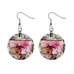 Marbling collage Mini Button Earrings Front