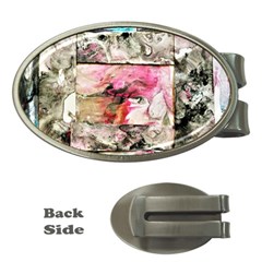 Marbling Collage Money Clips (oval)  by kaleidomarblingart