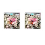 Marbling collage Cufflinks (Square) Front(Pair)