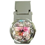 Marbling collage Money Clip Watches Front