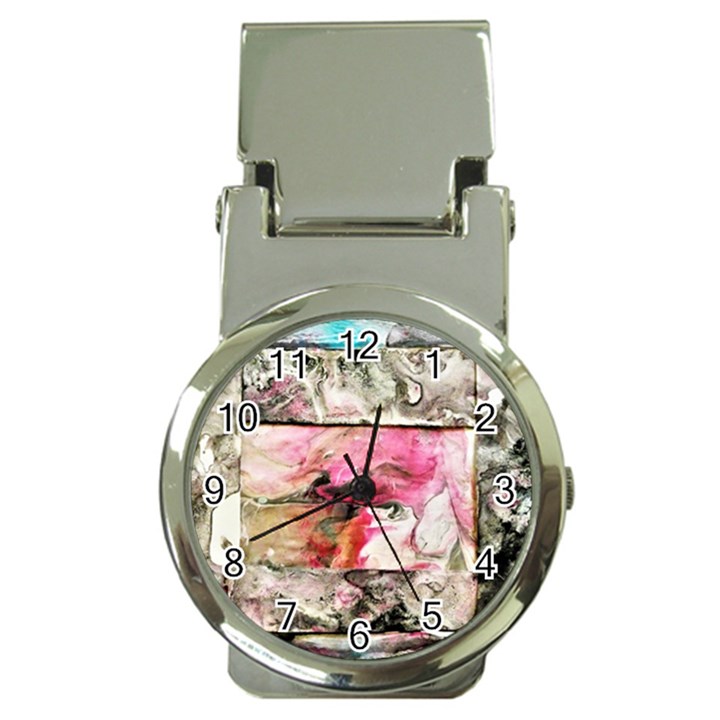 Marbling collage Money Clip Watches