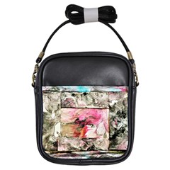 Marbling Collage Girls Sling Bag by kaleidomarblingart