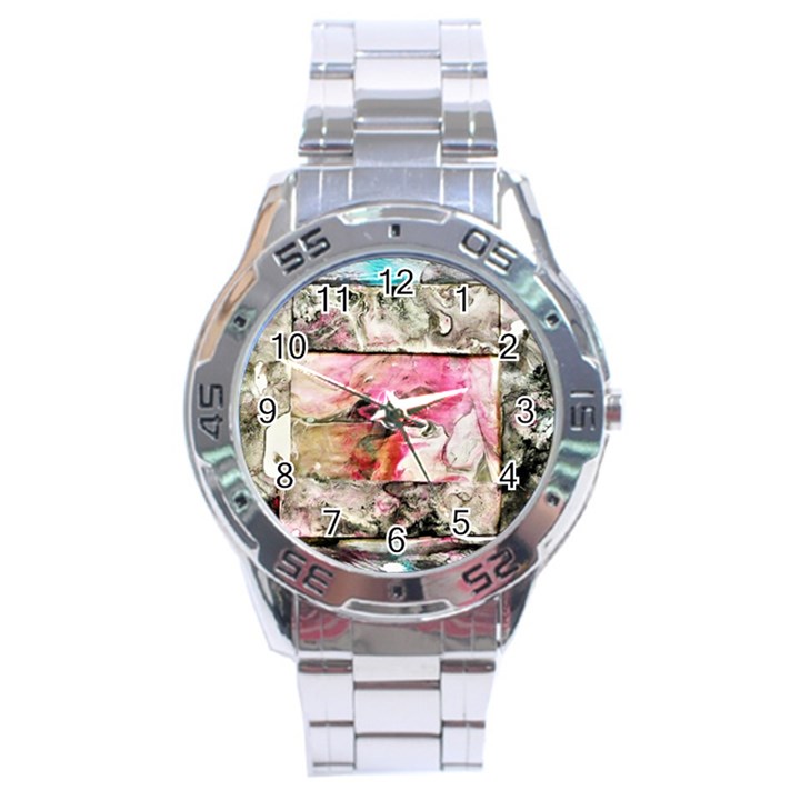 Marbling collage Stainless Steel Analogue Watch