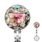 Marbling collage Stainless Steel Nurses Watch Front