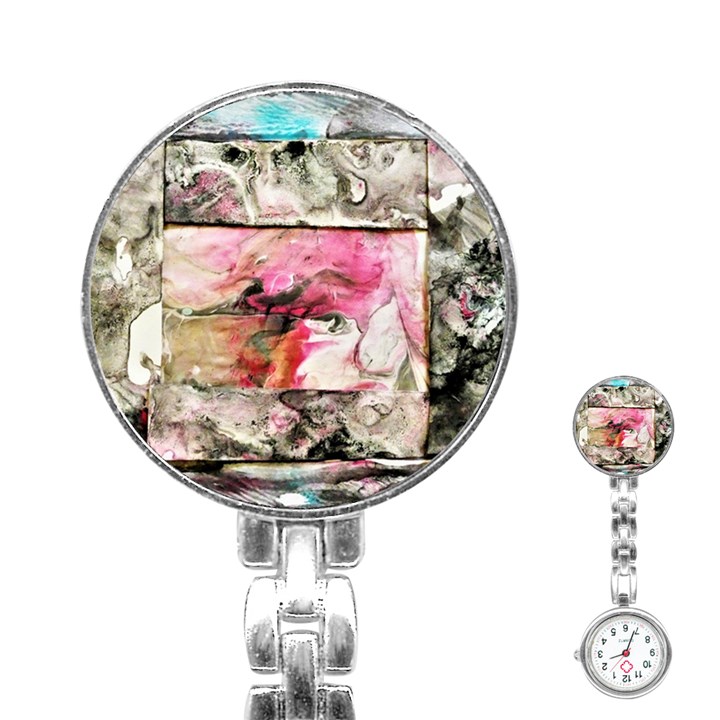 Marbling collage Stainless Steel Nurses Watch