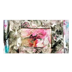 Marbling Collage Satin Shawl by kaleidomarblingart