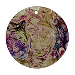 Marbling Collage Ornament (Round) Front