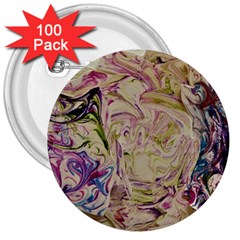 Marbling Collage 3  Buttons (100 pack) 