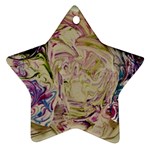 Marbling Collage Star Ornament (Two Sides) Front