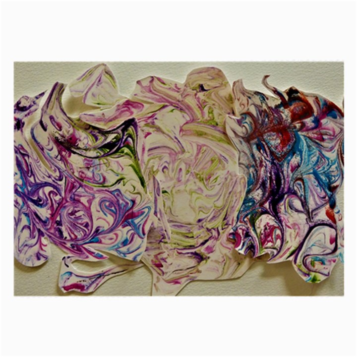 Marbling Collage Large Glasses Cloth (2 Sides)