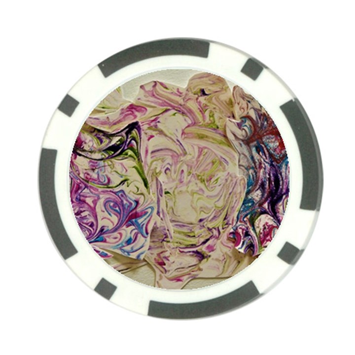 Marbling Collage Poker Chip Card Guard