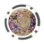 Marbling Collage Poker Chip Card Guard Back