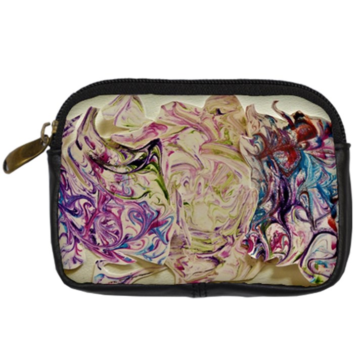 Marbling Collage Digital Camera Leather Case