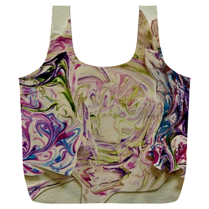 Marbling Collage Full Print Recycle Bag (XXL)