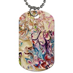 Marbling Collage Dog Tag (two Sides) by kaleidomarblingart