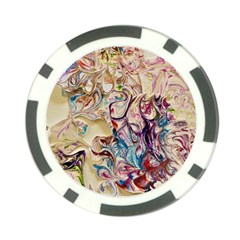 Marbling Collage Poker Chip Card Guard by kaleidomarblingart