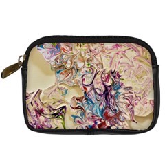 Marbling Collage Digital Camera Leather Case by kaleidomarblingart