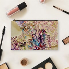 Marbling Collage Cosmetic Bag (medium) by kaleidomarblingart