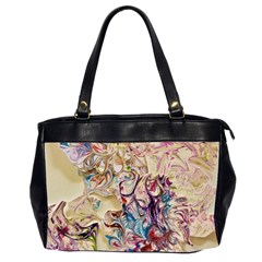 Marbling Collage Oversize Office Handbag (2 Sides) by kaleidomarblingart